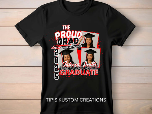 Proud Family of the Grad Shirt | Custom Graduation Family Shirts | Matching Grad Shirts for Mom, Dad, Siblings, Grandma, Grandpa | Class of 2025