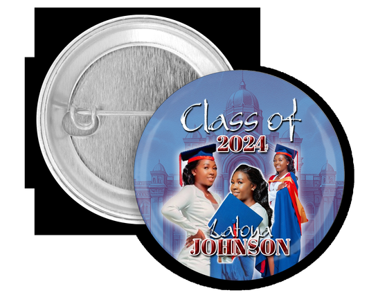 Custom Pin Buttons - 2.25 Inches